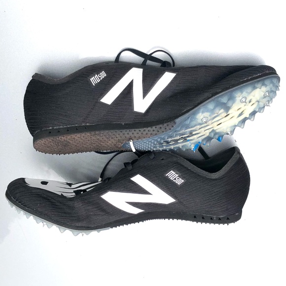 New Balance Men’s UMD500 B7 Track Shoes  Blk/Wht Size US 7.5 With Spikes And Key - Picture 10 of 16